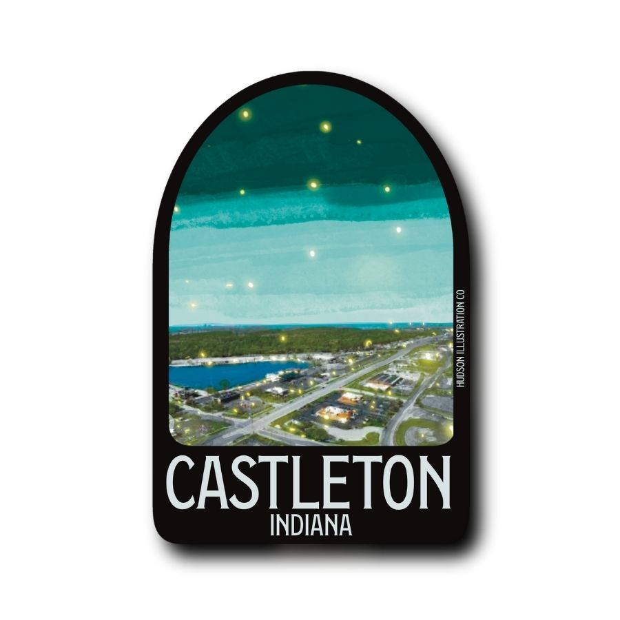 Castleton Indiana Sticker/Magnet/Print/Postcard