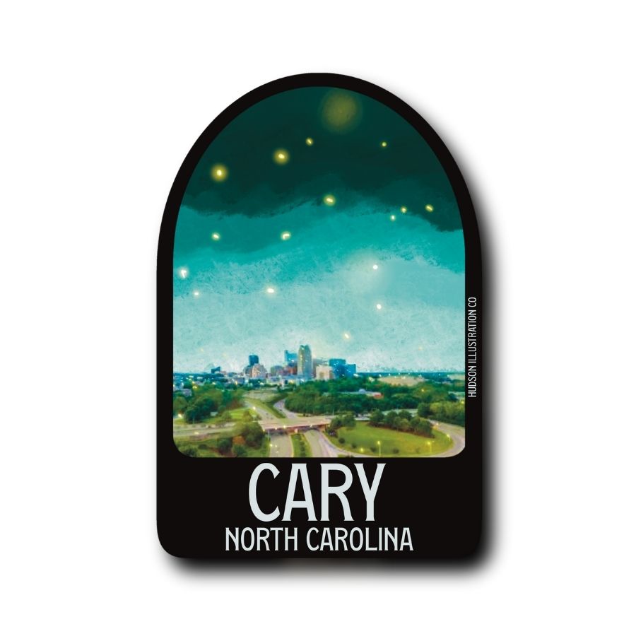 Cary North Carolina Sticker/Magnet/Print/Postcard