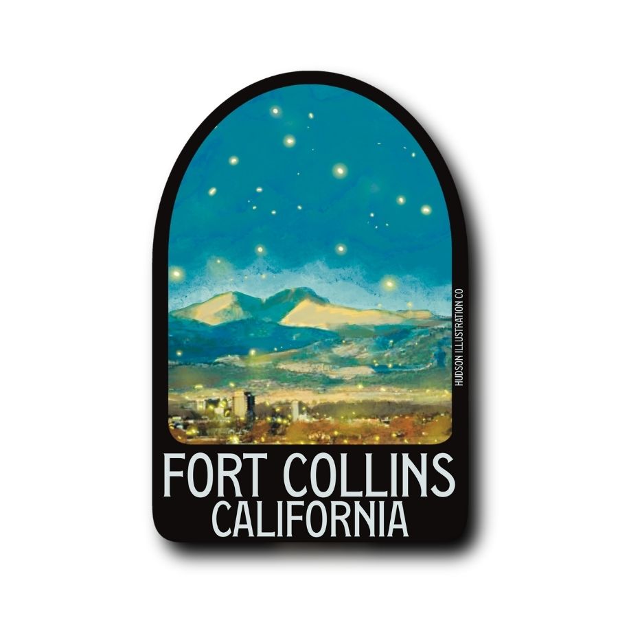 Fort Collins California Sticker/Magnet/Print/Postcard