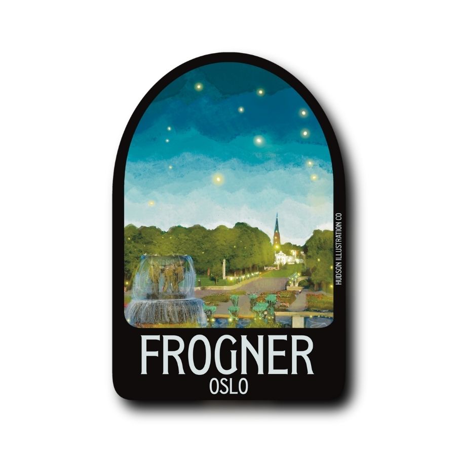Frogner Neighborhood Oslo Norway Sticker/Magnet/Print/Postcard
