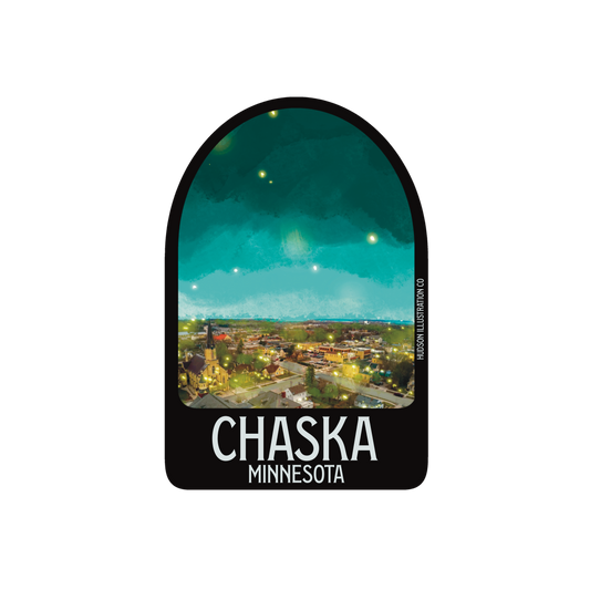 a picture of a city with the words chaska minnesota