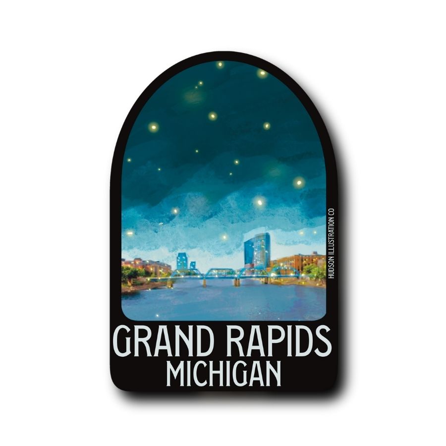 Grand Rapids Michigan Sticker/Magnet/Print/Postcard