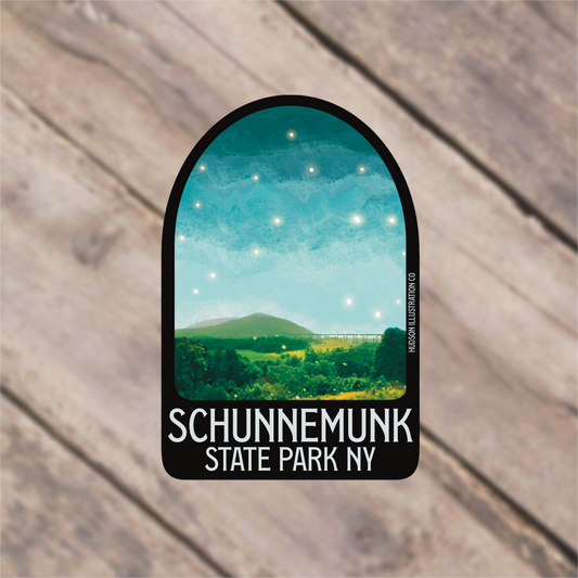 a sticker with the name of a state park