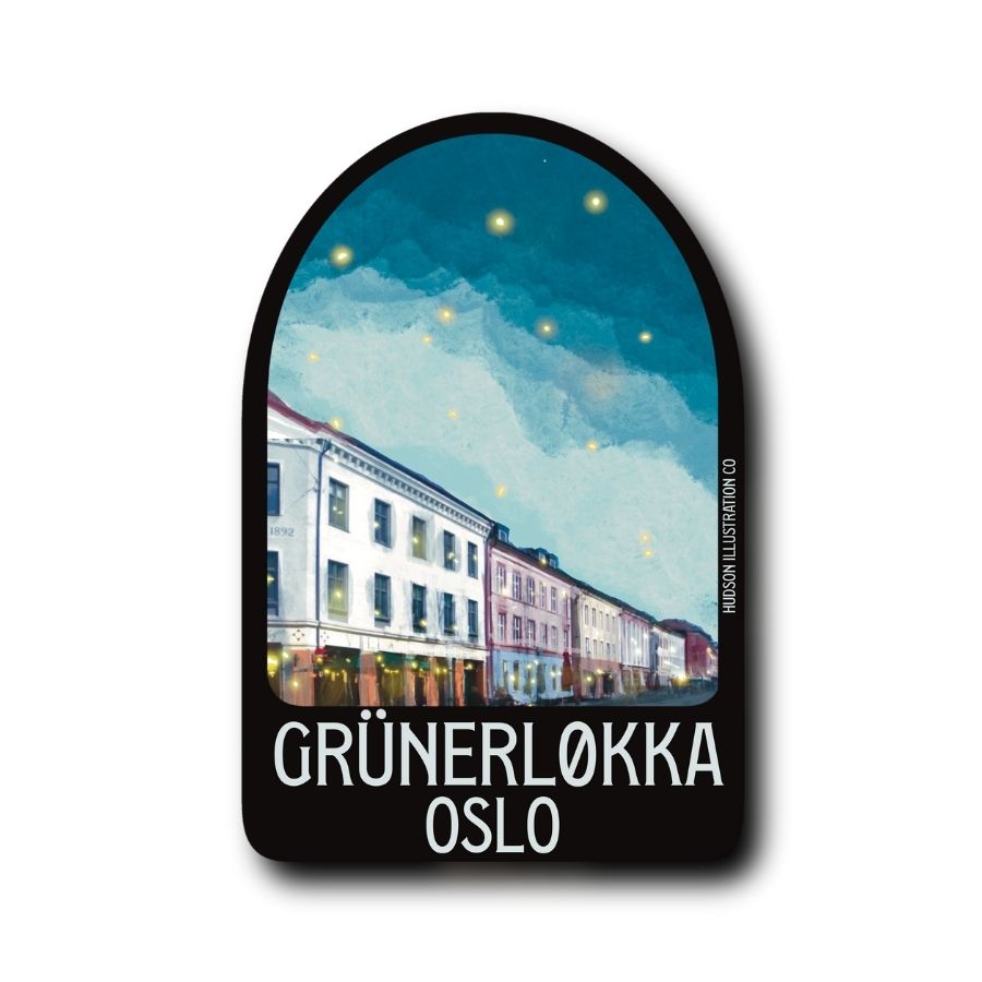 Grünerløkka Neighborhood Oslo Norway Sticker/Magnet/Print/Postcard