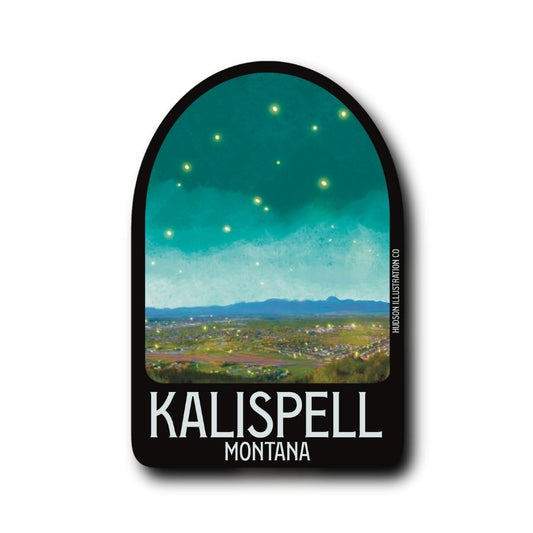 Kalispell Montana Sticker/Magnet/Print/Postcard