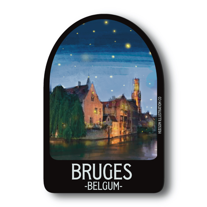 Bruges Belgium Sticker/Magnet/Print/Postcard