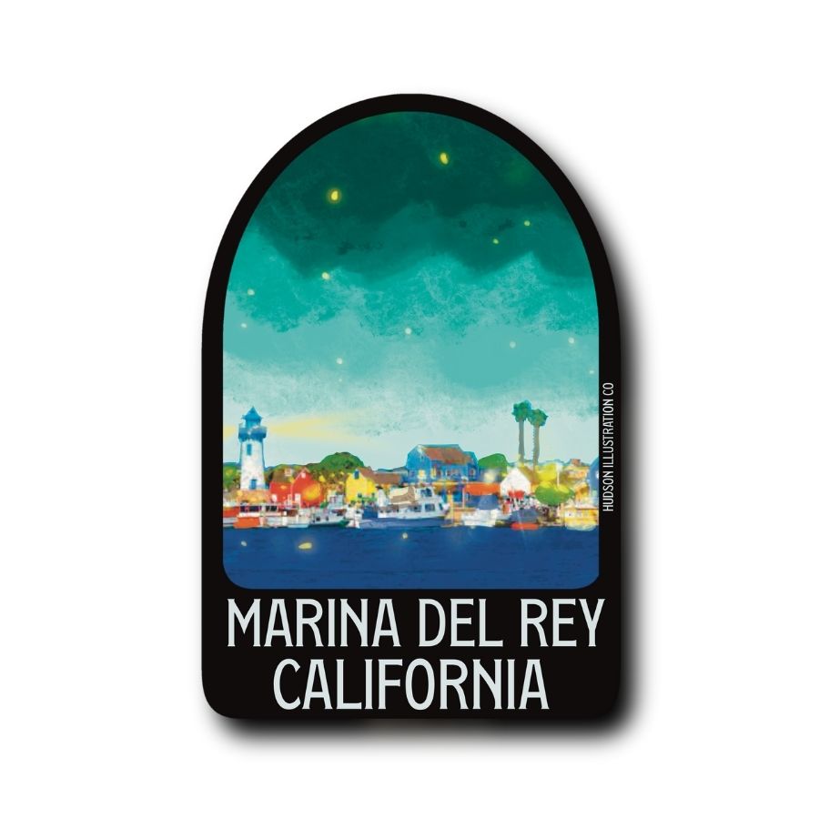 Marina Del Rey California Sticker/Magnet/Print/Postcard