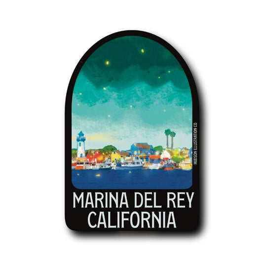 Marina Del Rey California Sticker/Magnet/Print/Postcard