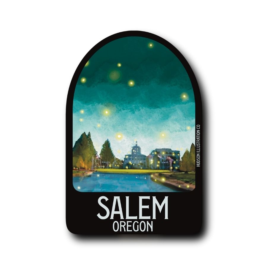 Salem Oregon Sticker/Magnet/Print/Postcard