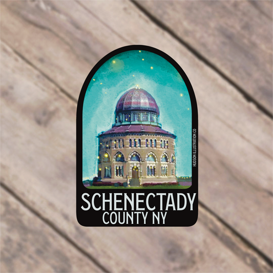 a sticker that says schenectatady county ny