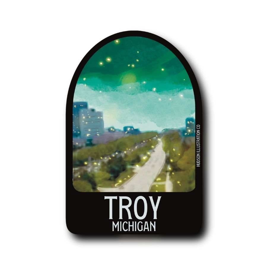 Troy Michigan Sticker/Magnet/Print/Postcard