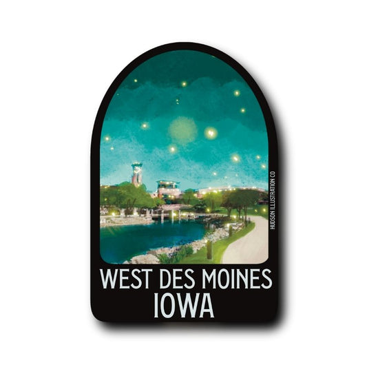 West Des Monies Iowa Sticker/Magnet/Print/Postcard