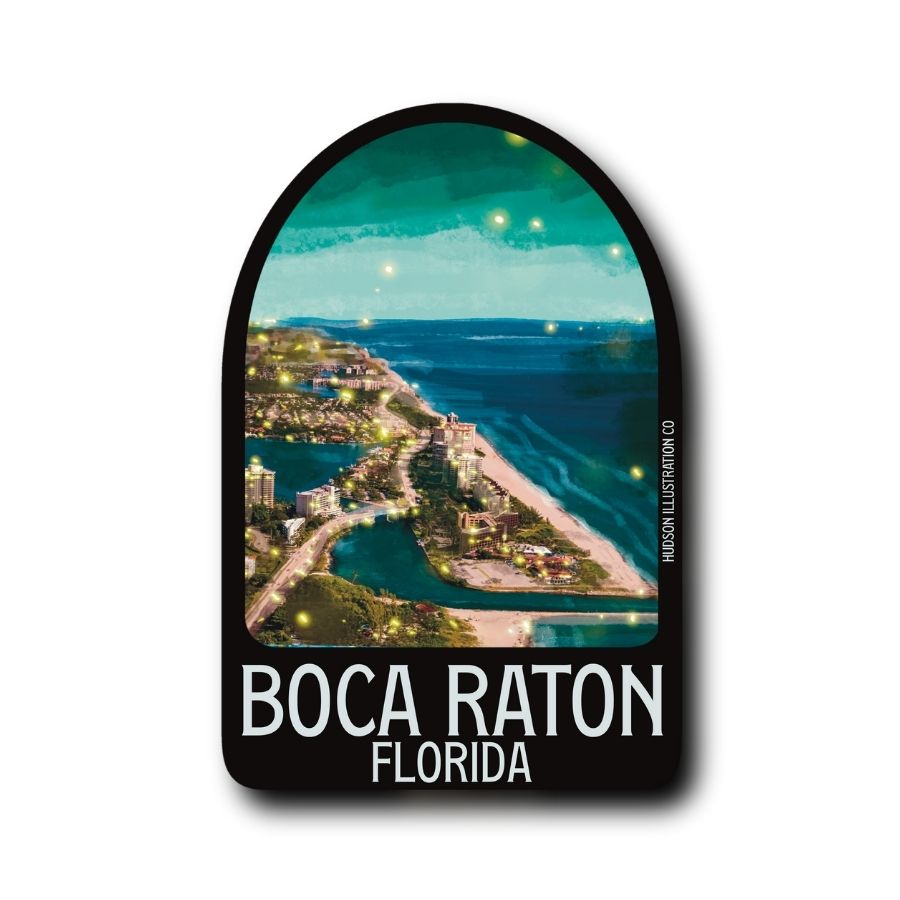Boca Raton Florida Sticker/Magnet/Print/Postcard