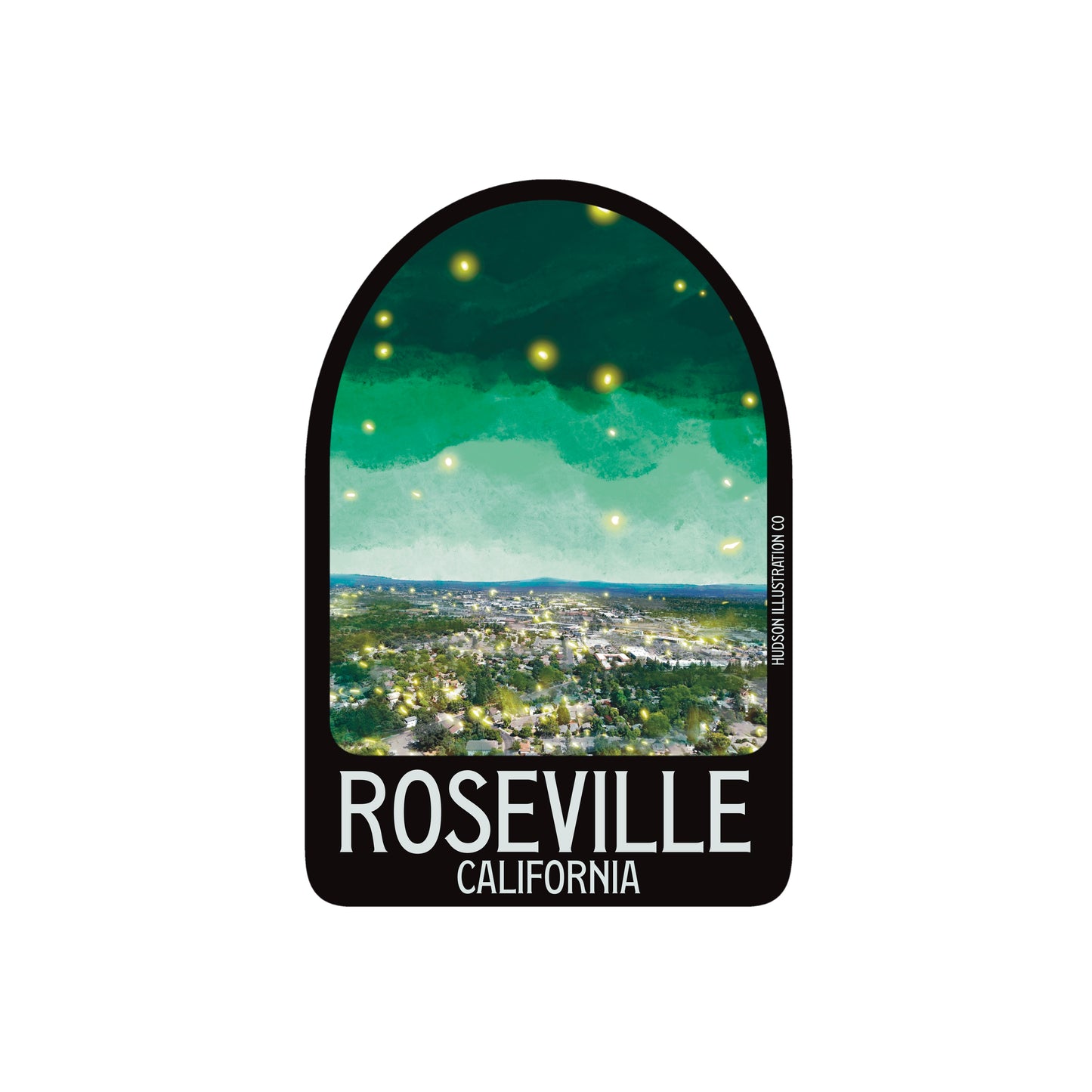 Roseville California Sticker/Magnet/Print/Postcard