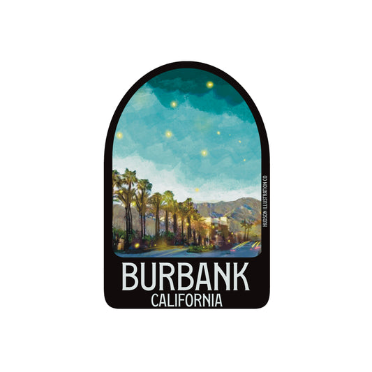 Burbank California Sticker/Magnet/Print/Postcard