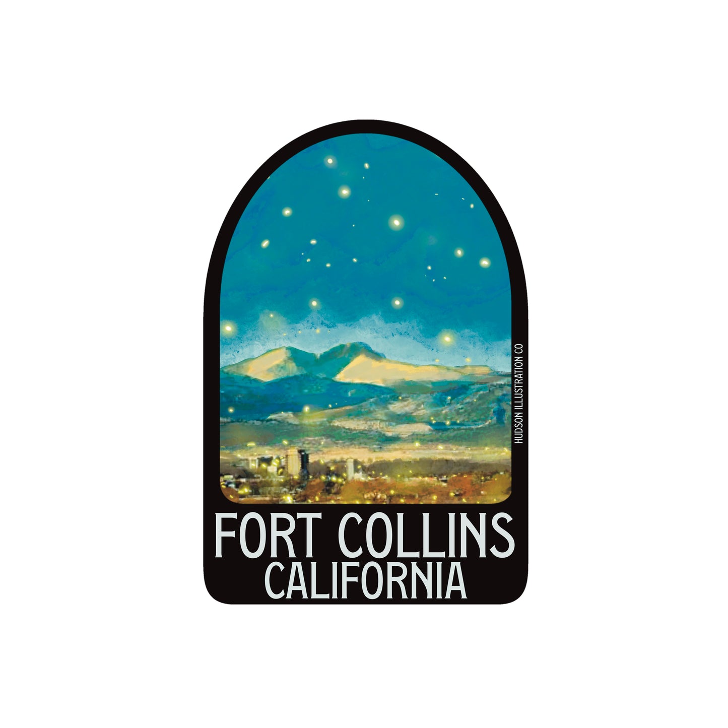Fort Collins California Sticker/Magnet/Print/Postcard