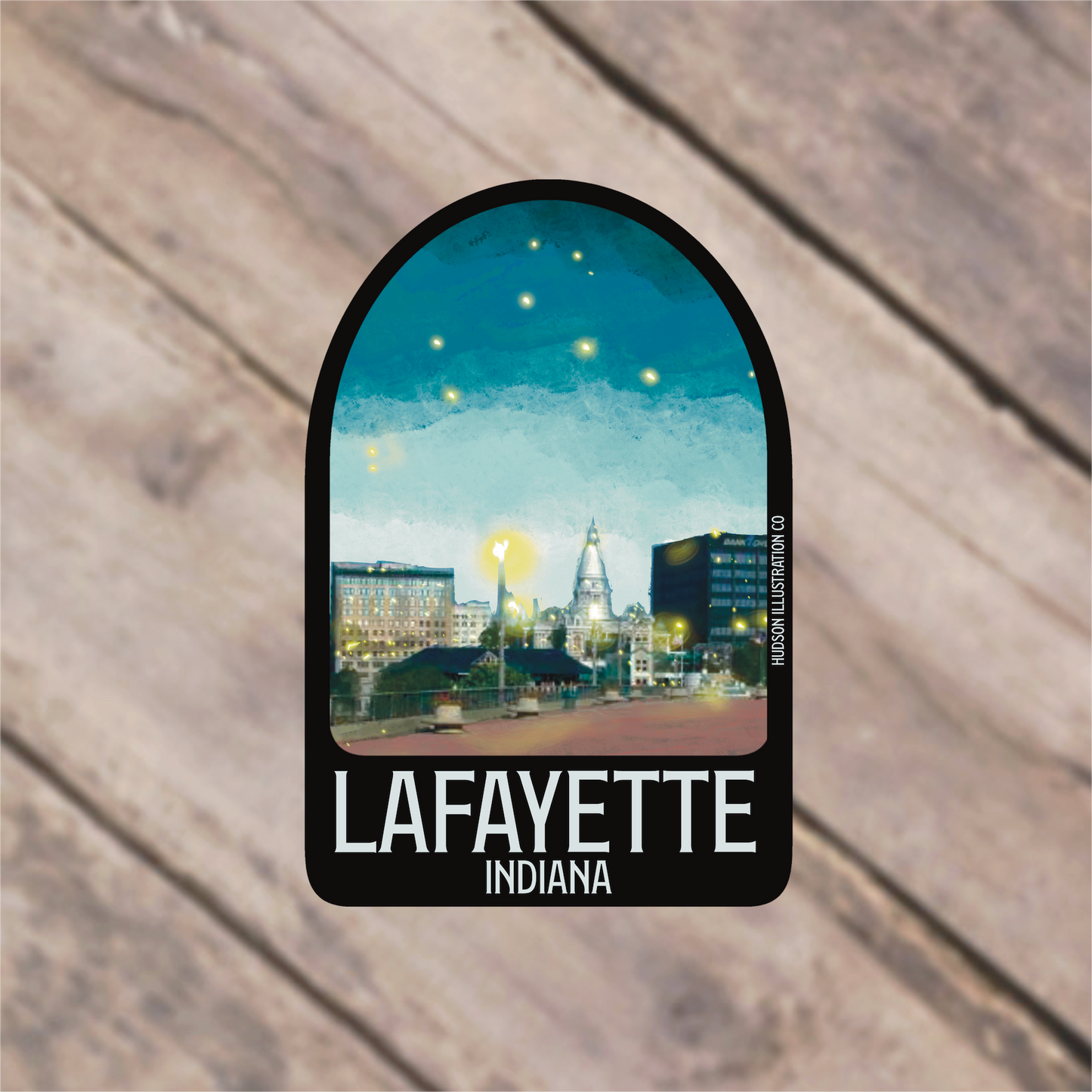 Lafayette Indiana Sticker/Magnet/Print/Postcard