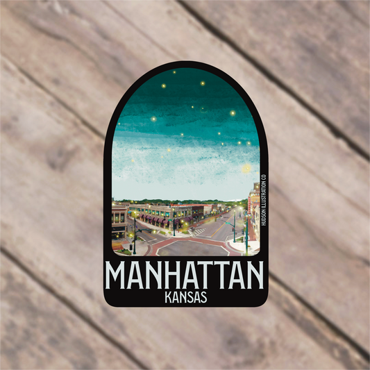 Manhattan Kansas Sticker/Magnet/Print/Postcard