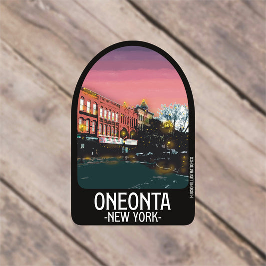 Oneonta New York Sticker/Magnet/Print/Postcard