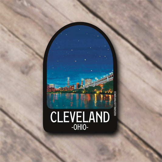 Cleveland Ohio Sticker/Magnet/Print/Postcard