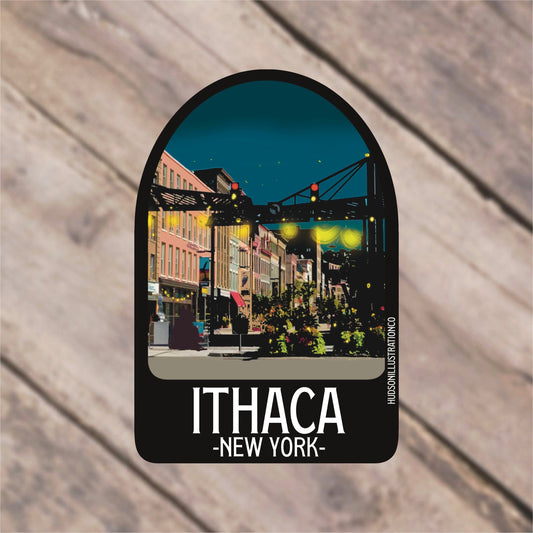 Ithaca New York Sticker/Magnet/Print/Postcard