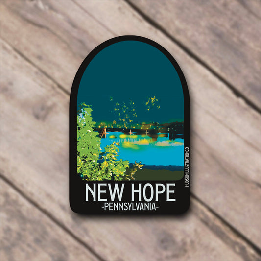 New Hope Pennsylvania Sticker/Magnet/Print/Postcard