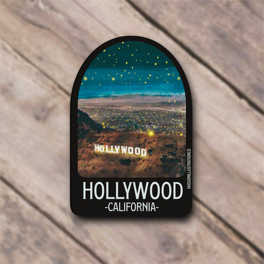 Hollywood California Sticker/Magnet/Print/Postcard