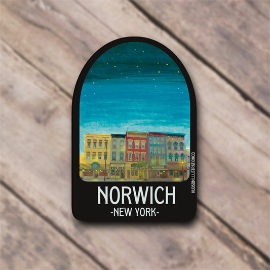 Norwich New York Sticker/Magnet/Print/Postcard