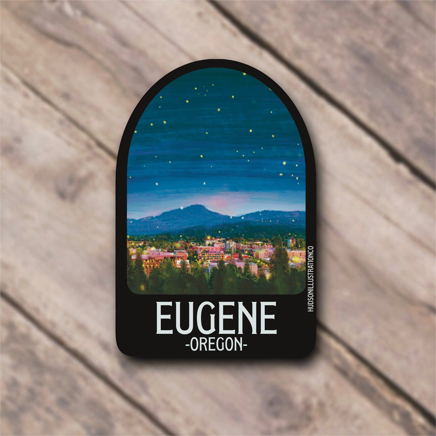Eugene Oregon Sticker/Magnet/Print/Postcard