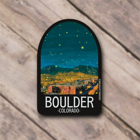 Boulder Colorado Sticker/Magnet/Print/Postcard