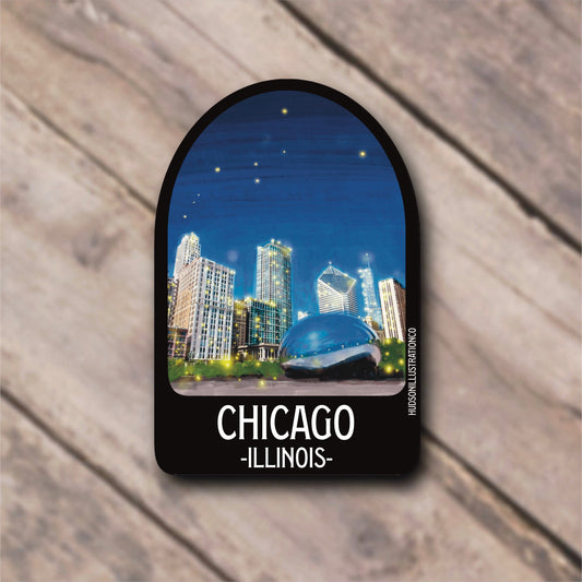 Chicago Illinois Sticker/Magnet/Print/Postcard