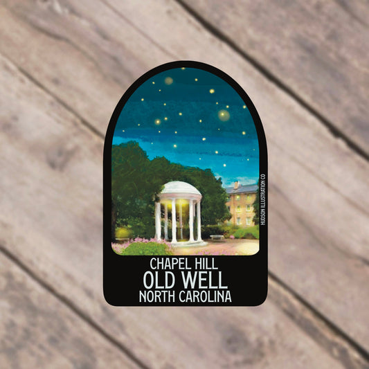 Chapel Hill Old Well  University of North Carolina Sticker/Magnet/Print/Postcard