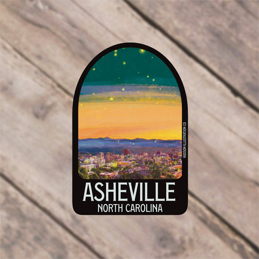 Asheville North Carolina Sticker/Magnet/Print/Postcard