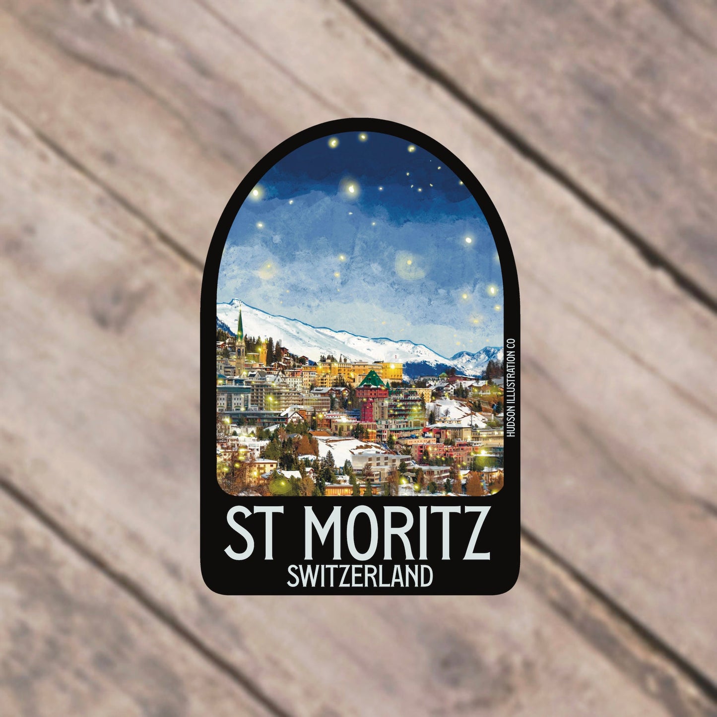 St Moritz Switzerland Sticker/Magnet/Print/Postcard