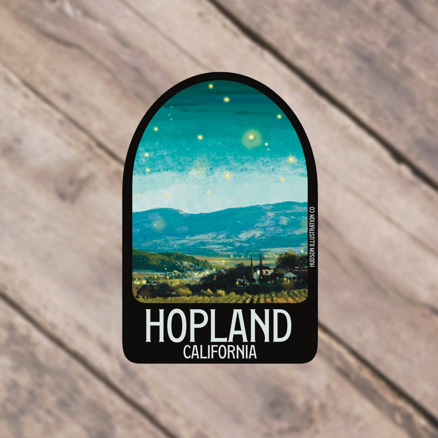 Hopland California Sticker/Magnet/Print/Postcard