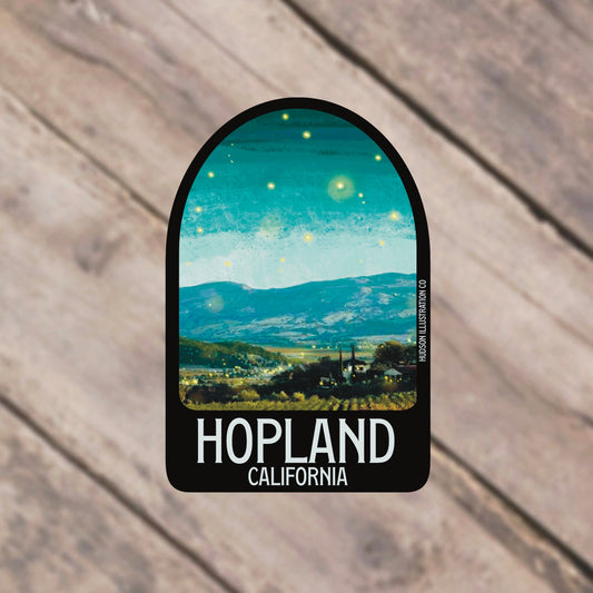 Hopland California Sticker/Magnet/Print/Postcard