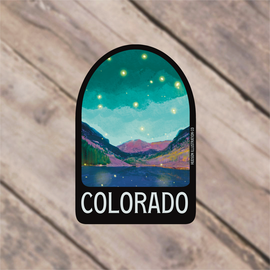 a sticker with the words colorado on it