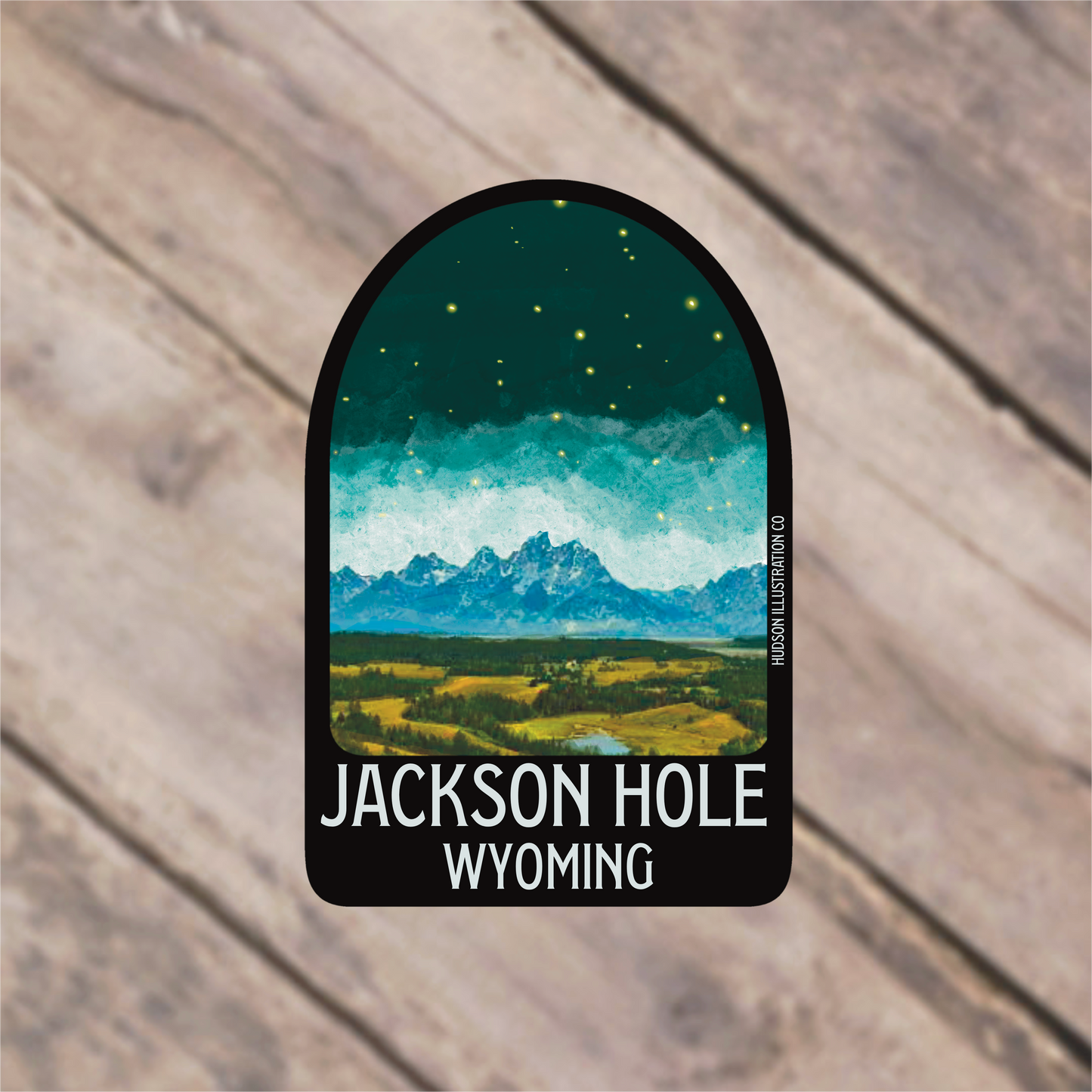 a sticker that says jackson hole wyoming