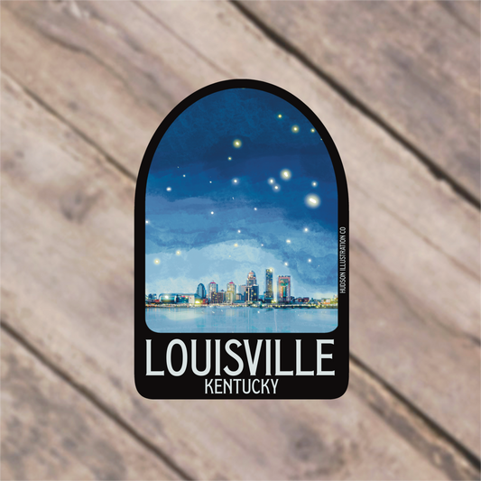 a sticker of the city of louisville, kentucky