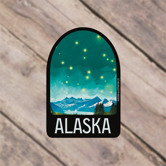 a sticker with the name alaska on it