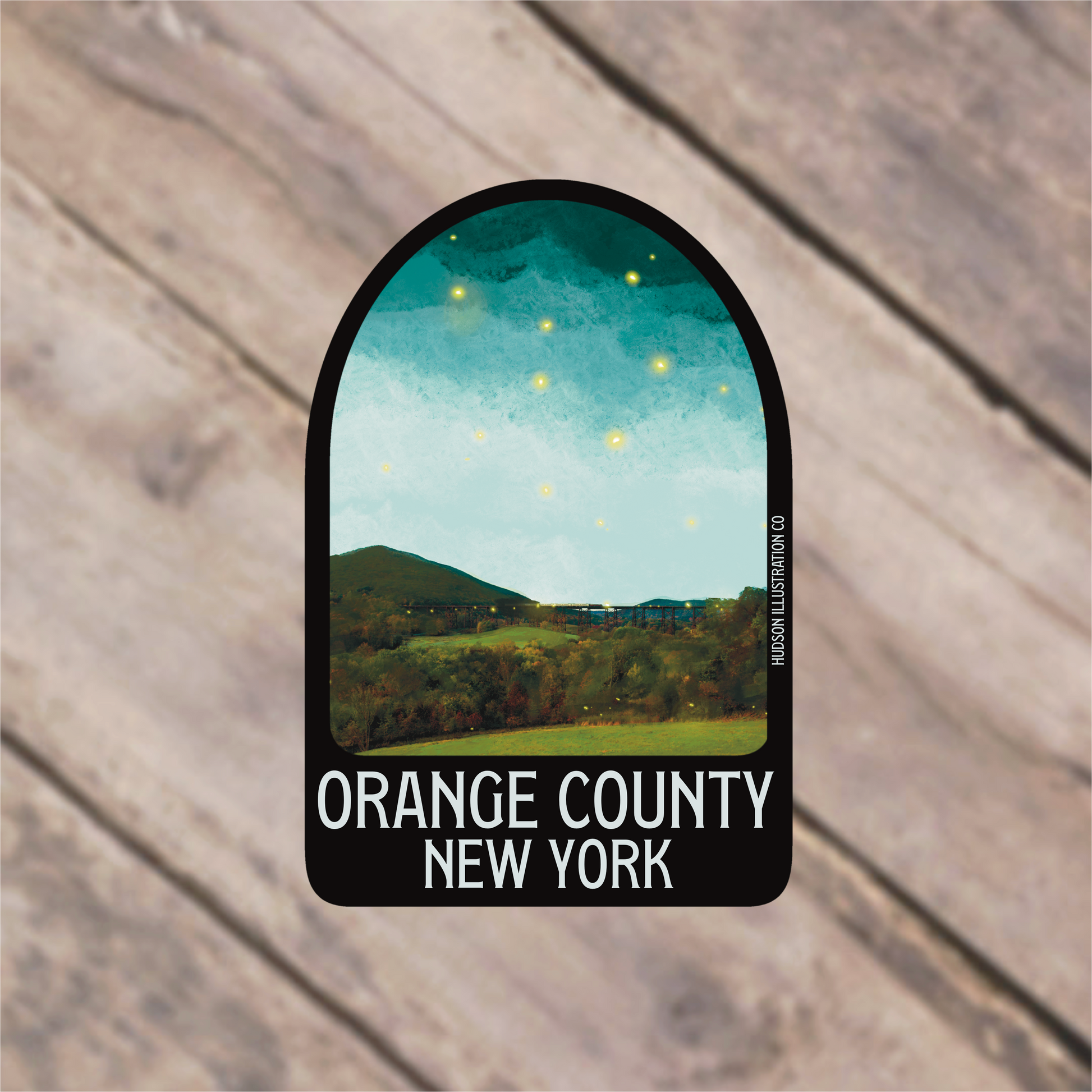 a sticker that says orange county new york