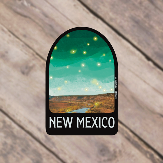 a sticker with the words new mexico on it