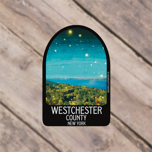 a sticker with the words west chester county on it