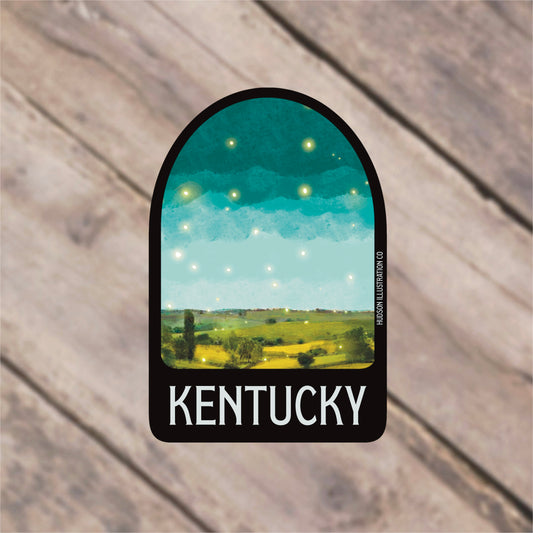 a sticker with the words kentucky on it