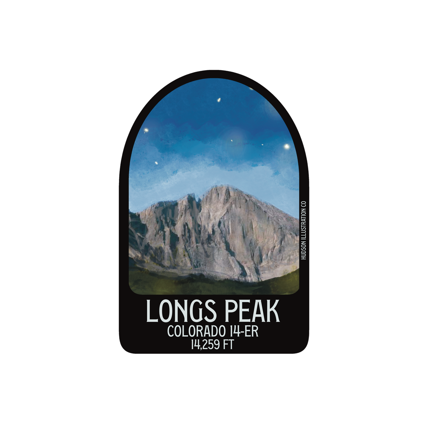 Longs Peak Colorado 14er - Sticker/Magnet/Print/Postcard