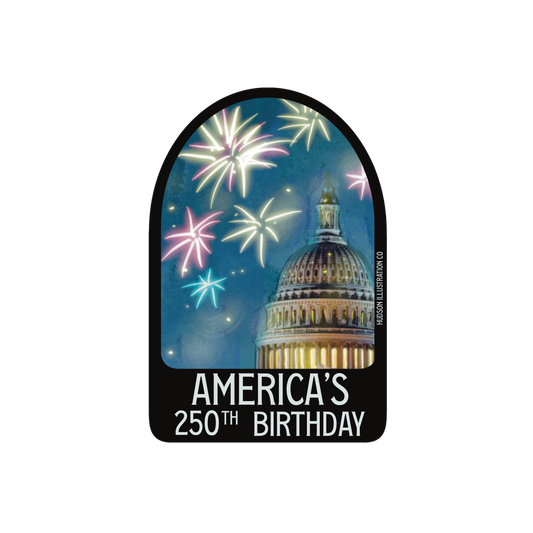 America's 250th Birthday: Capital Building Washington D.C. Sticker/Magnet/Print/Postcard