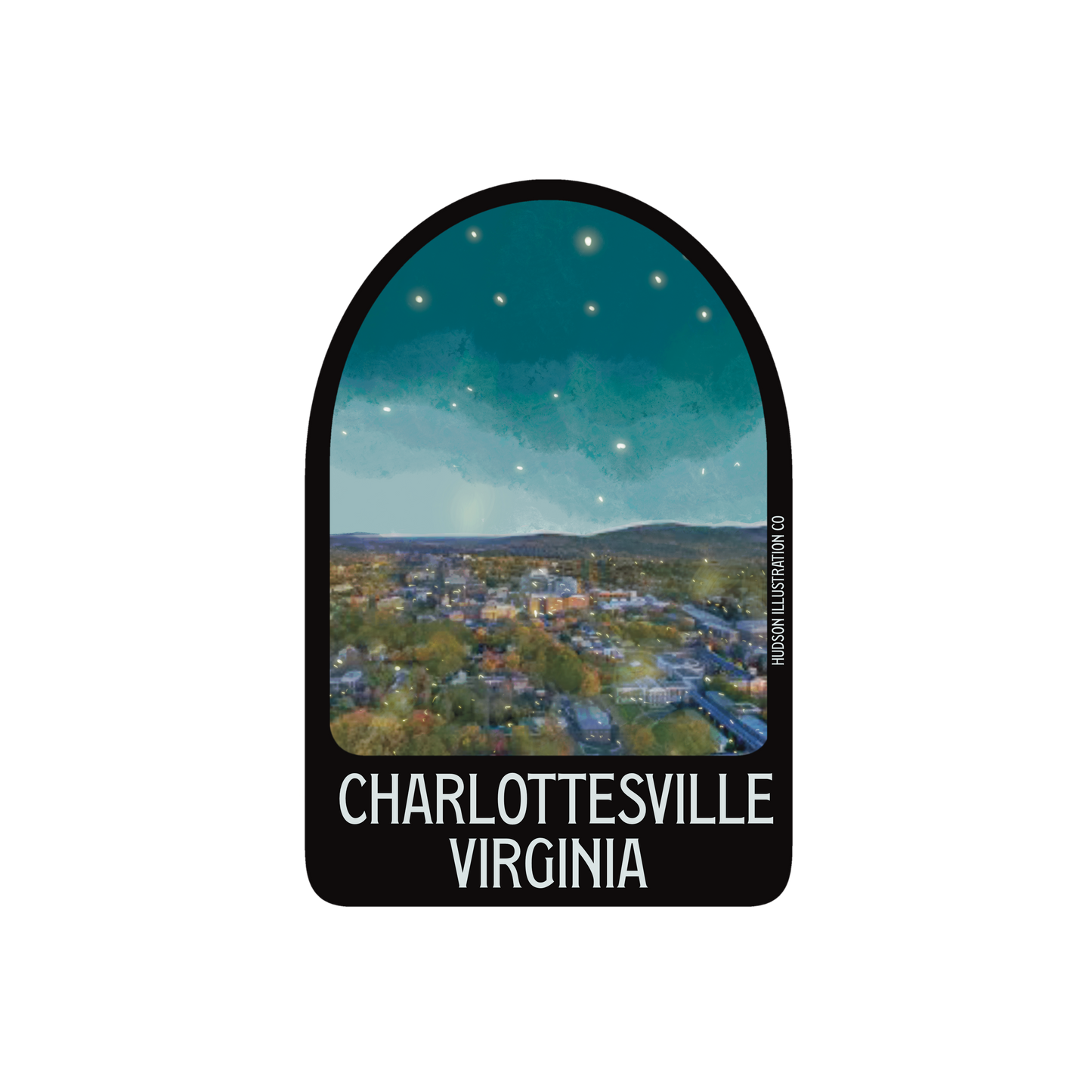 Charlottesville Virginia Sticker/Magnet/Print/Postcard