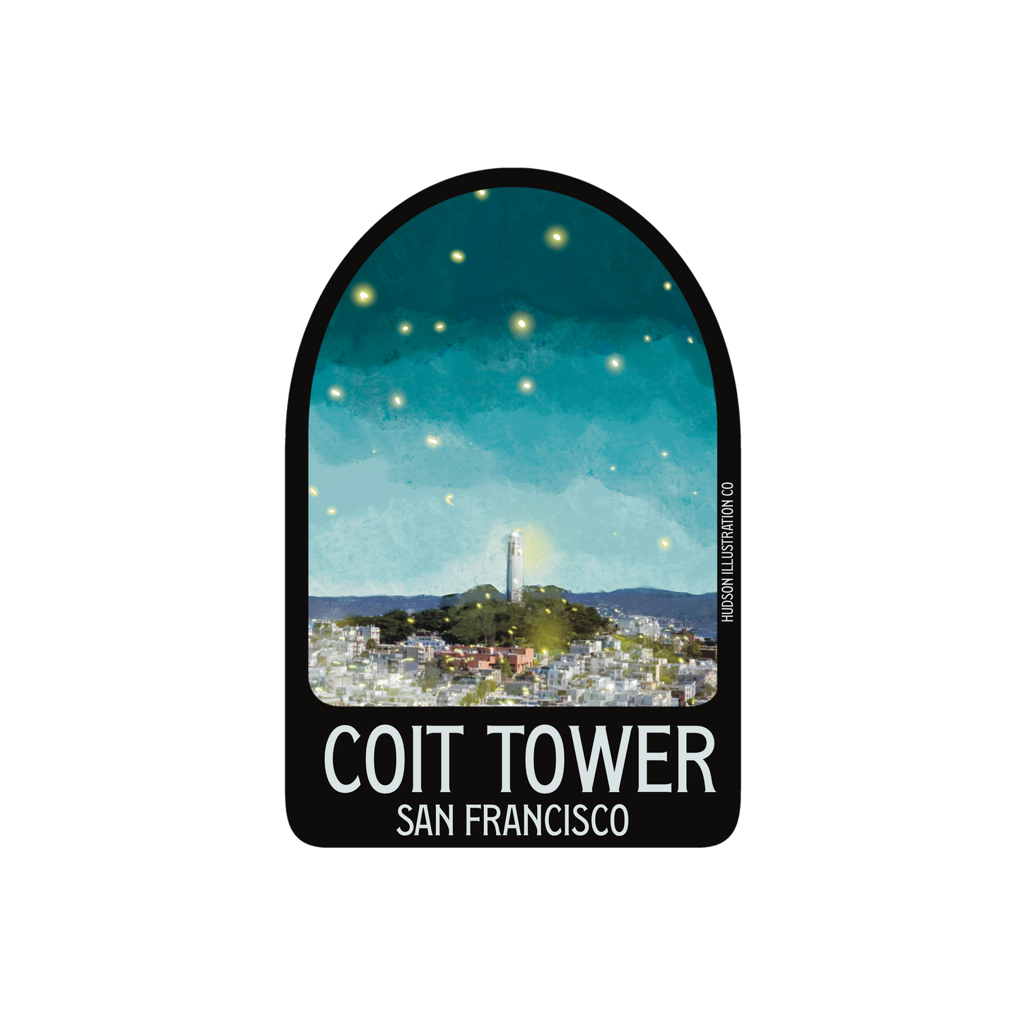 Coit Tower San Francisco California Sticker/Magnet/Print/Postcard