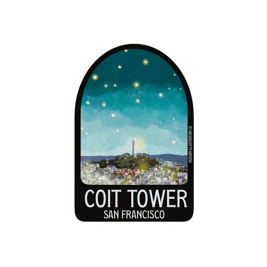 Coit Tower San Francisco California Sticker/Magnet/Print/Postcard