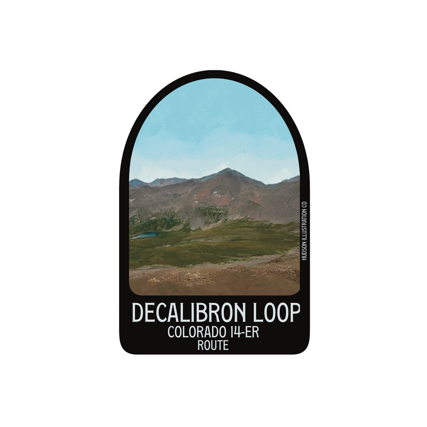 Decalibron Loop Colorado 14er - Sticker/Magnet/Print/Postcard